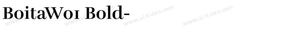BoitaW01 Bold字体转换